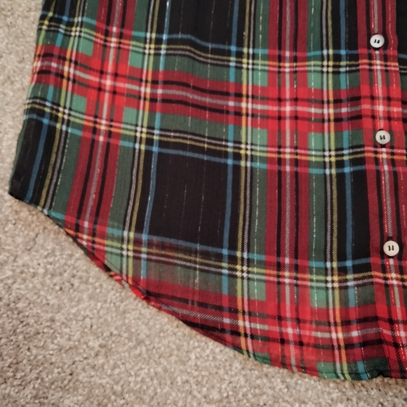 NWT Sz S JCrew Tartan Plaid Sleeveless Sheer Blouse - Picture 6 of 12